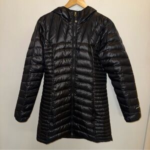 Eddie Bauer Black Down Quilted Puffer Coat Women’s Size Small